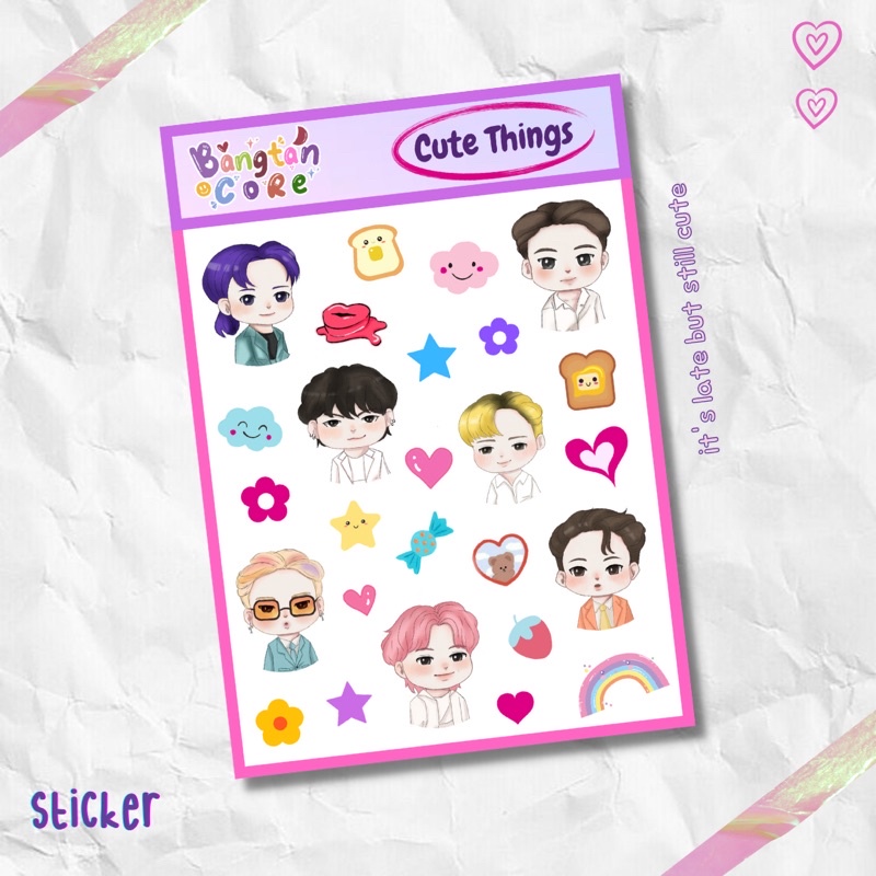 CUTE THINGS STICKER // BTS CHIBI STICKER