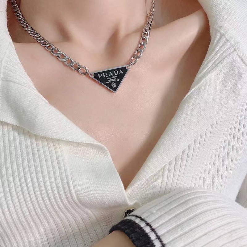 Prada dupe cica chain necklace 18k pleated gold