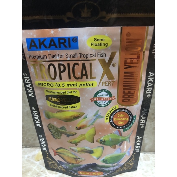 AKARI PREMIUM TROPICAL EXPERT RED BLUE YELLOW (40 gram) Pelet Ikan