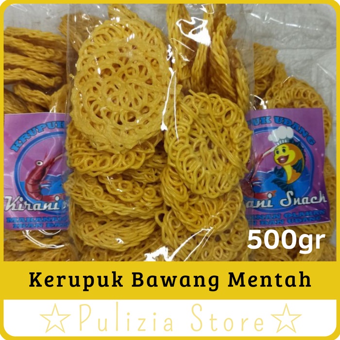 

KERUPUK BAWANG MENTAH KUNING 500GR Siap Goreng