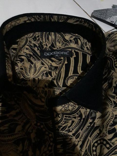Kemeja Batik Pria Lengan Pendek Bs01 Katun Motif Modern Dixmont Semi Slimfit Premium