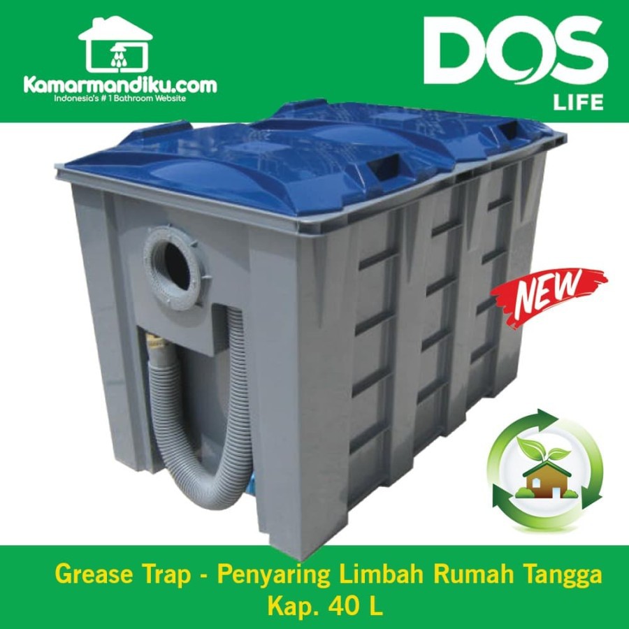 Dos Grease Trap Alat Perangkap Lemak Cocok Untuk Rumah Restoran 40 Ltr