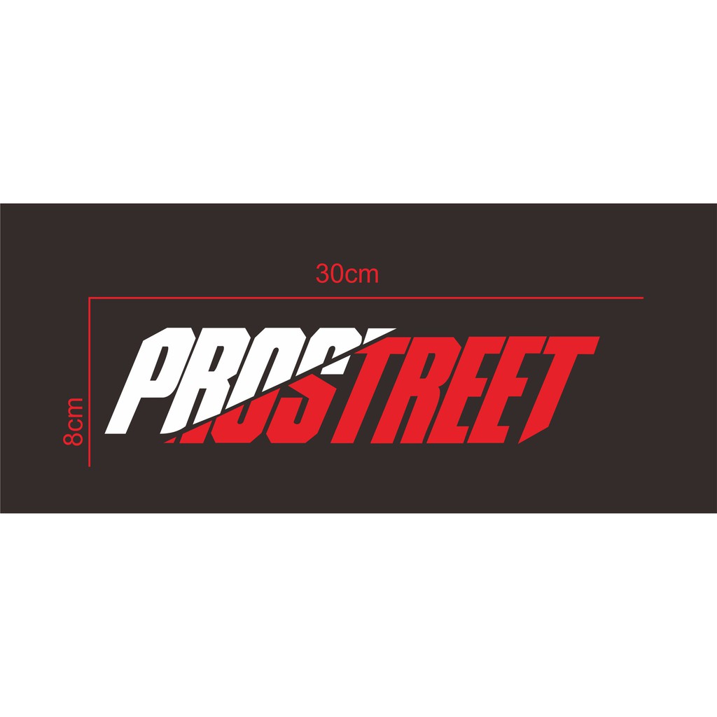 

sticker cutting prostreet 2 warna ukuran 30x8cm