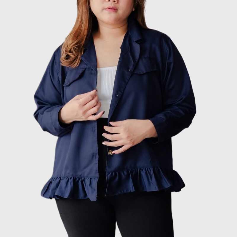 ARENA - Outer / Atasan Katun Wanita Bigsize Tangan Panjang