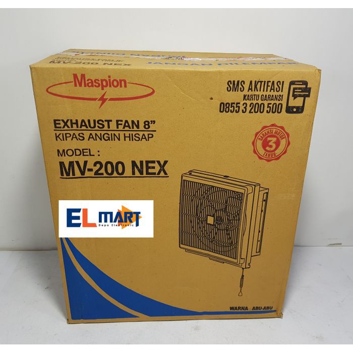 Maspion MV 200 NEX kipas angin hisap 8 inch/exhaust fan 8&quot; MV 200NEX / MV-200NEX / MV200 NEX