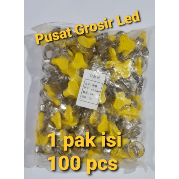 Paket 1 pak (100 pcs) Klem selang gas / klem Kompor Gas / Klem Selang Air