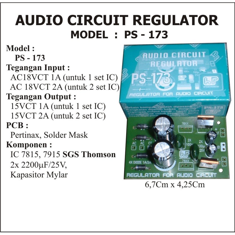 Kit Audio circuit regulator type PS 173