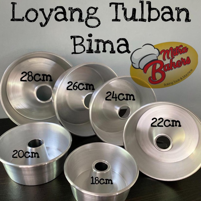Loyang Tulban Bima Tinggi 8cm ukuran 18,20,22,24,26,28 cm