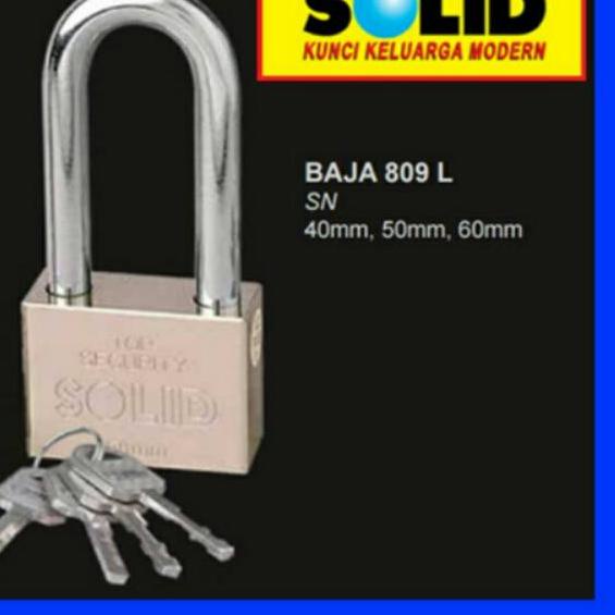 ✧ Gembok solid 809 L 50mm,gembok motor,gembok pagar dan gerbang solid ●