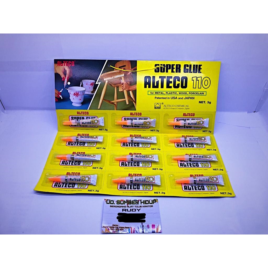 

lem Super Glue Alteco 110 , Harga persautan 1 pcs