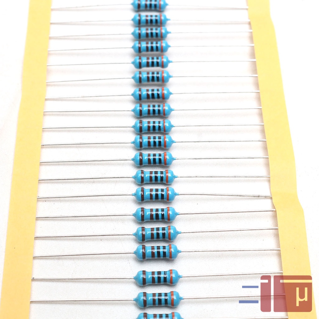 x10 Resistor 3K 1/2W Metal Film 1% Taiwan Kaki Tembaga