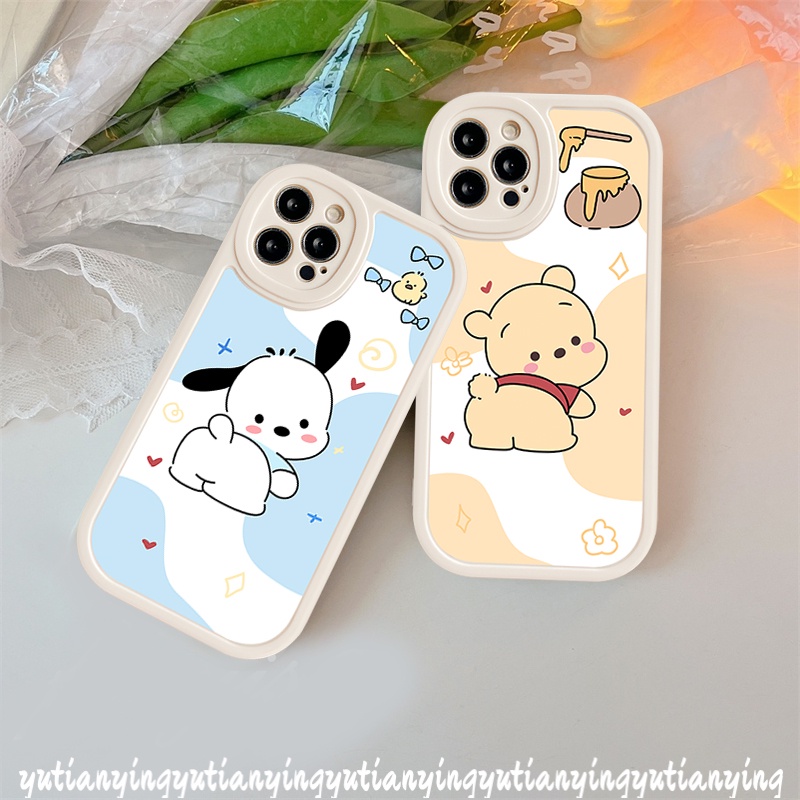 Soft Case TPU Motif Kartun Pochacco Winnie The Pooh Untuk IPhone 11 7plus XR 11 12 13 Pro MAX 6 6s 7 8 Plus X XS MAX 6 6s SE 2020