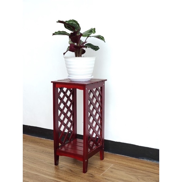 Rak pot bunga kayu, kayu solid , plant stand, meja galon, meja kayu, meja serbaguna