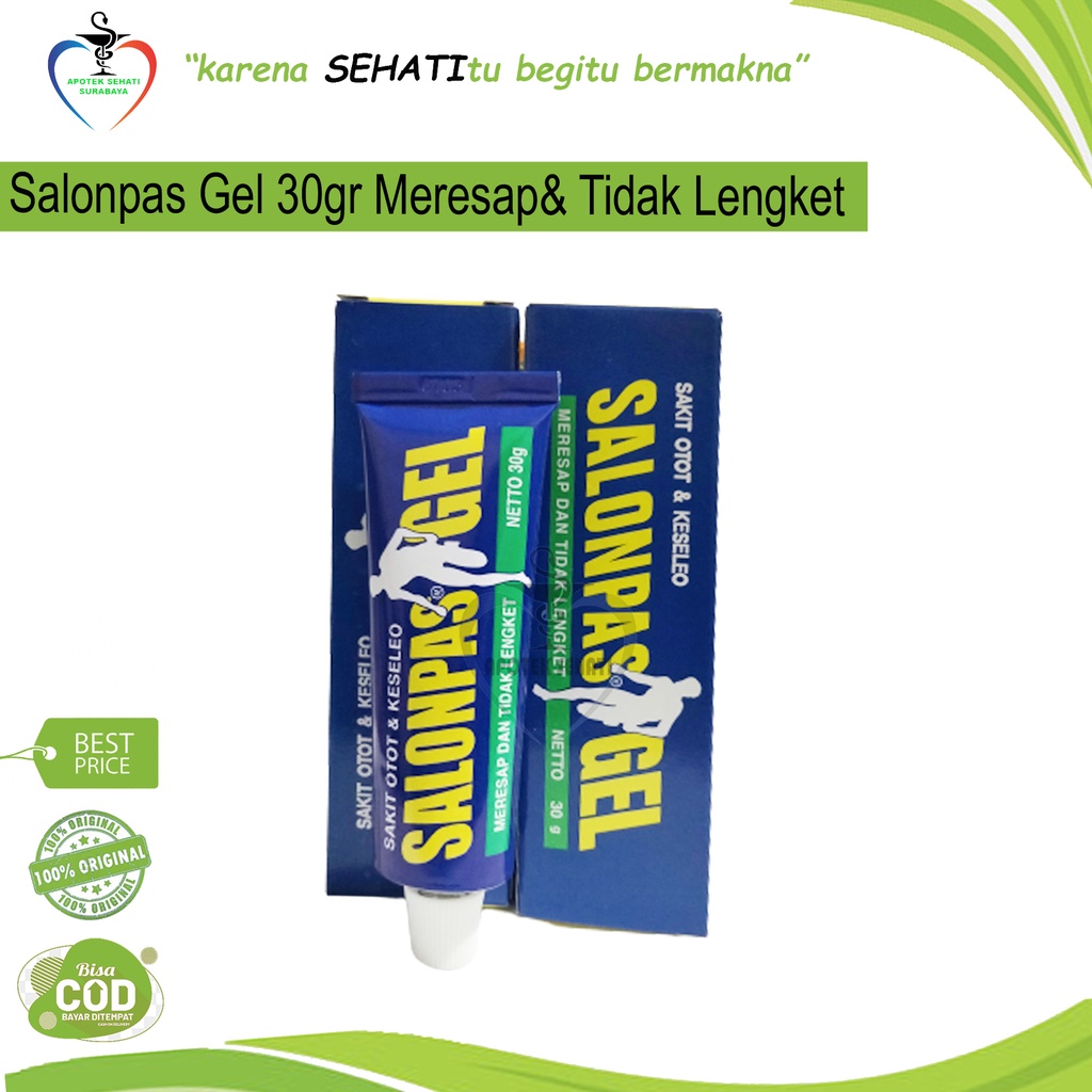 SALONPAS GEL 30 GRAM GEL ANTI NYERI OTOT DAN SENDI AMPUH