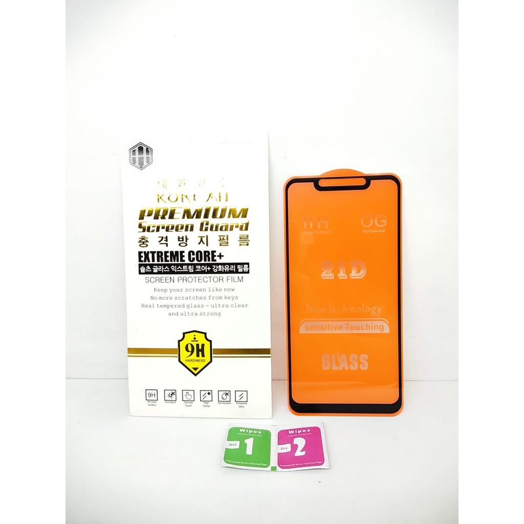 KOREAN Tempered Glass Infinix Hot 7 X624 6.2 inchi FULL SCREEN TG 5D 9D 21D FULL GLUE