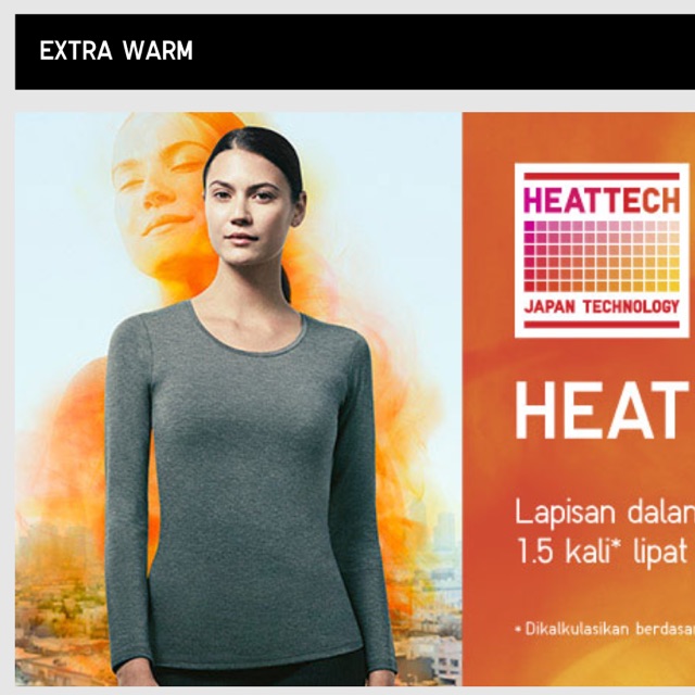 Dalaman long john uniqlo heattech extra warm