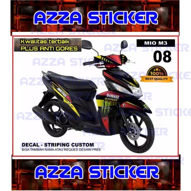 Sticker Striping Decal Mio M3 Full Body, Sticker Decal Mio M3 Full Body, Decal Mio M3 08
