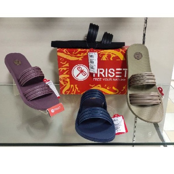 Sandal karet slop triset