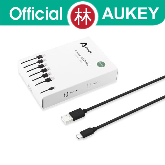 Aukey CB-D17 Data Cable Micro USB 2.0 - 1 Kotak 6 Pcs