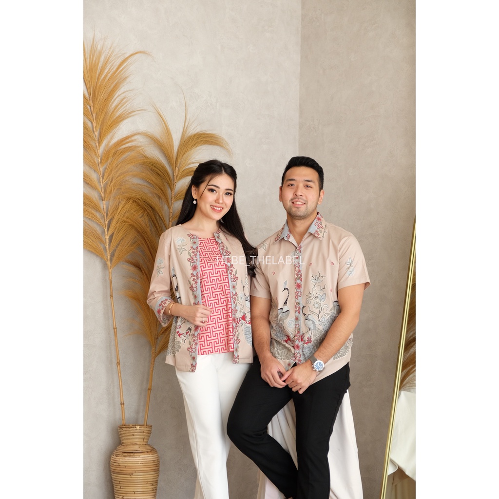 Min ( PEACH ) Batik Cheongsam Chinese New Year ( Men - Intan - Brenda - Daiyu - Amber - Nadine - Hera - Jenna ) Available Couple