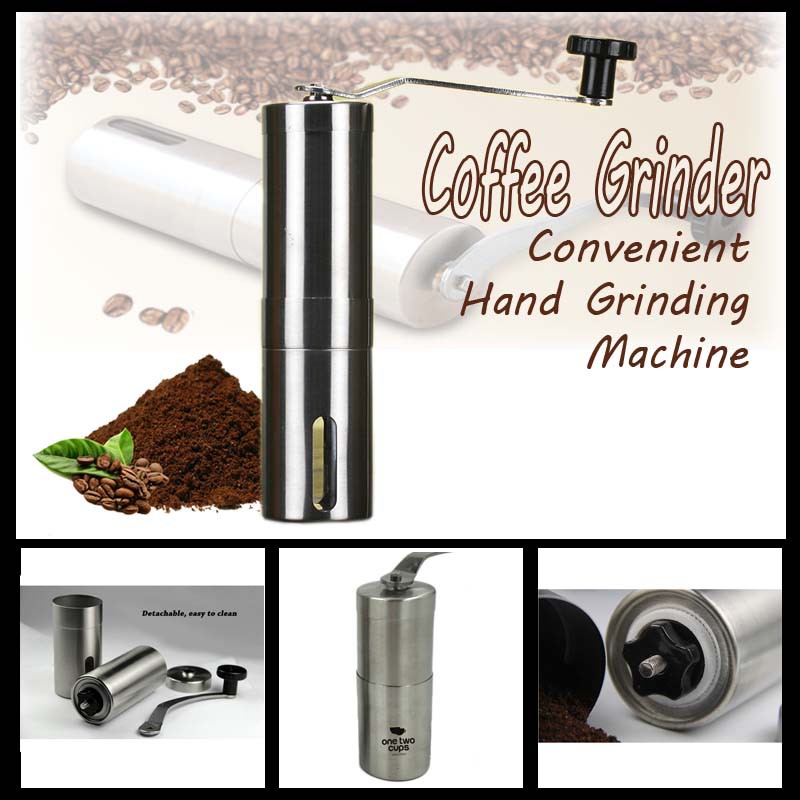 Grinder Kopi Alat Penggiling Kopi Stainless Steel Mesin Kopi Manual Mesin Giling Biji Kopi
