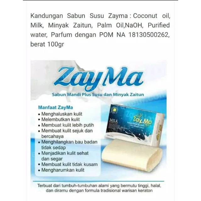 Sabun Zayma Susu  Sabun Lulur Nasa(Produk Ori)