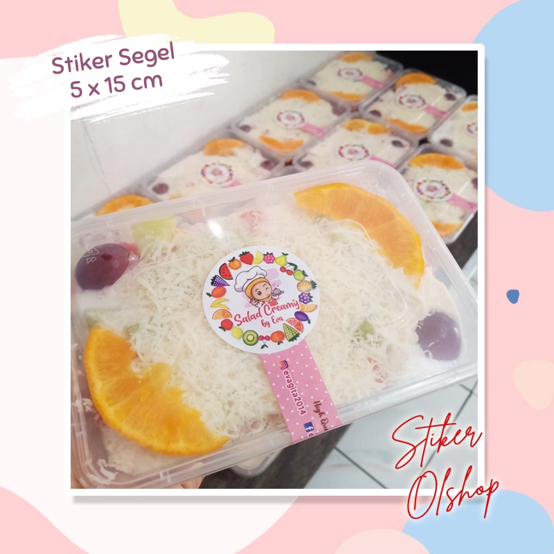 

(SO) Stiker Segel Snack Murah Panjang 500 pcs Toples Kue Packing Paket Mika Nasi Box Cemilan