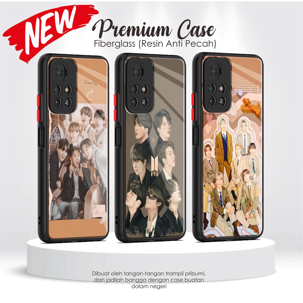 (RESIN) PREMIUM HARD CASE XIAOMI BTS UNTUK REDMI 10, REDMI NOTE 9, REDMI 9, REDMI NOTE  8, REDMI NOT