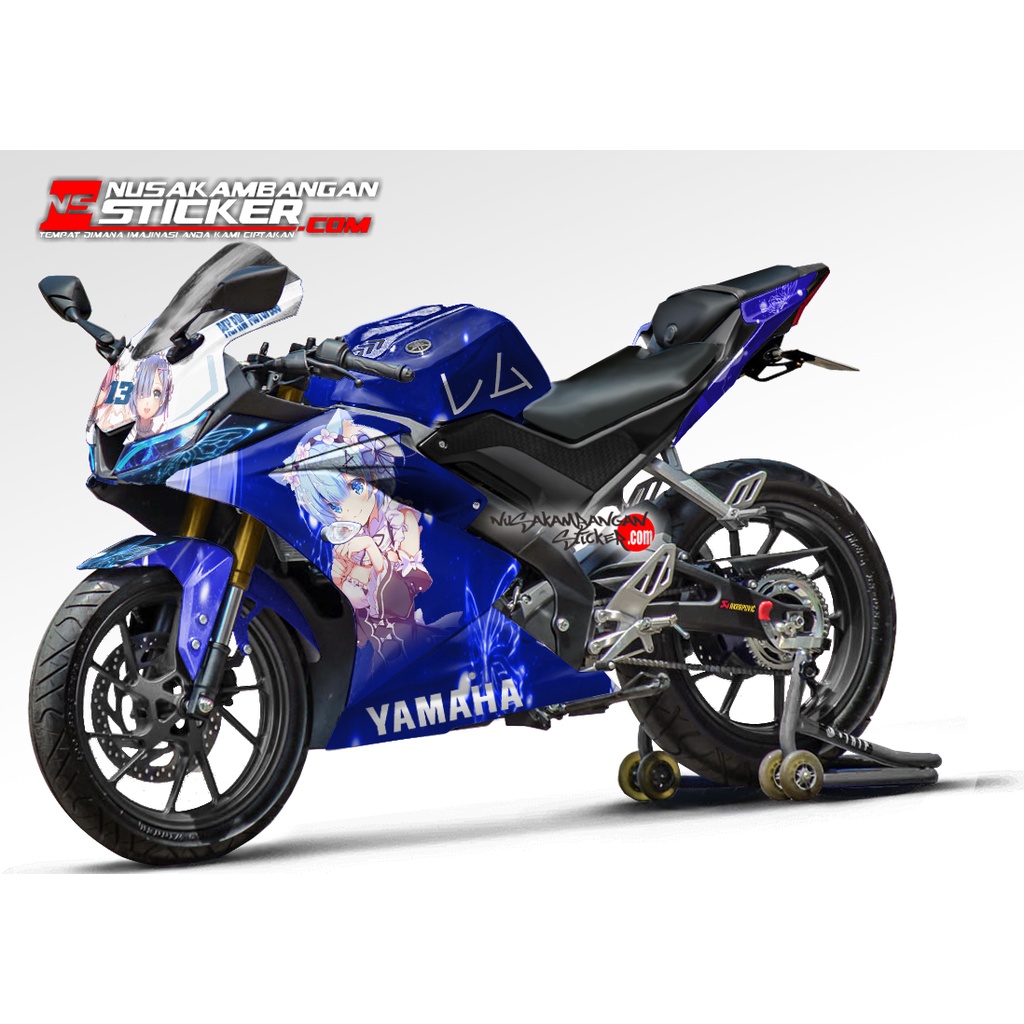 Stiker R15 V3  anime rem biru