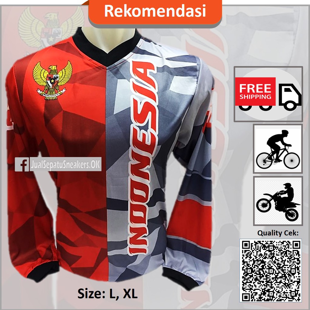 Kaos jersey Sepeda  mtb TIMNAS INDONESIA 1032 Baju Jersey 