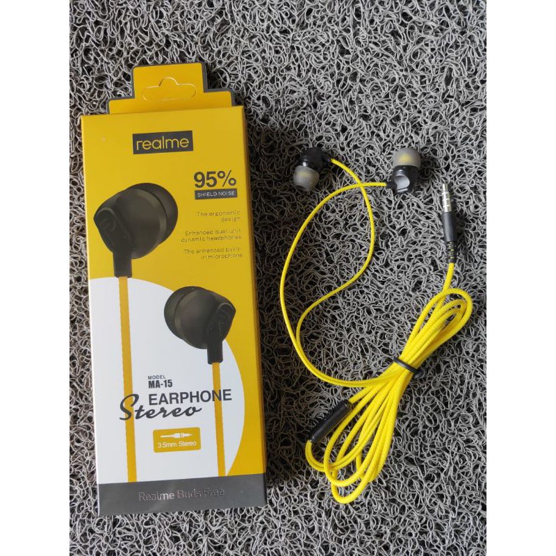 HEADSET REALME HF STEREO MA-19 EARPHONE HANDSFREE