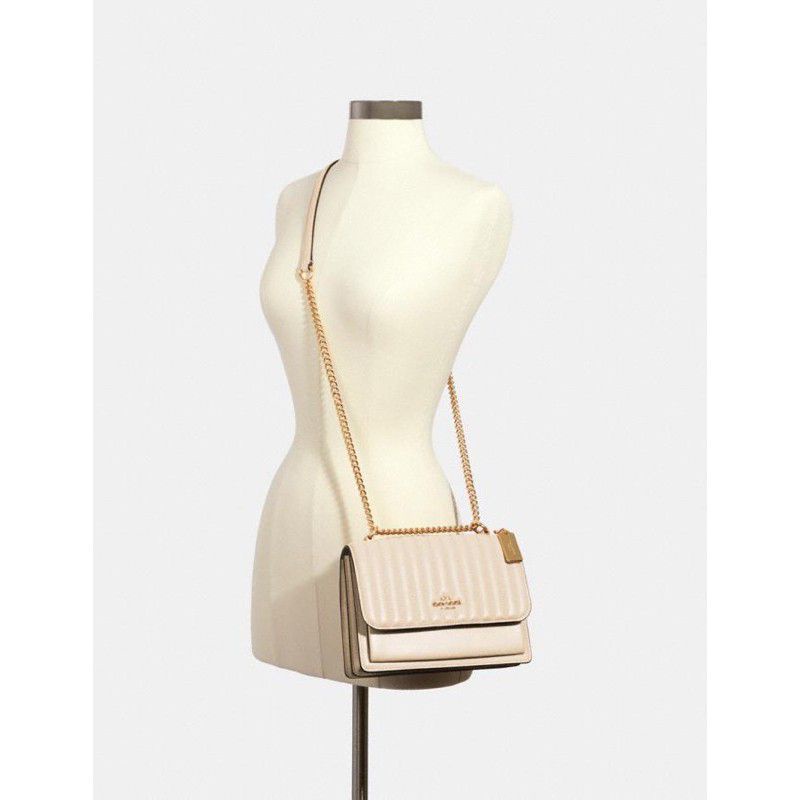 COACH Klare Crossbody With Linear Quilting White(2561)