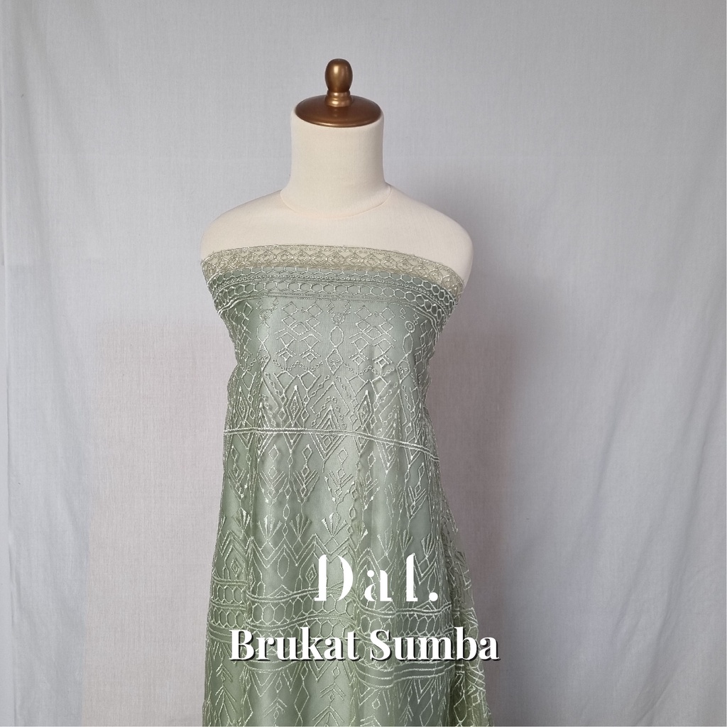 Paket Kain Bridesmaid Seragam Premium Lamaran Keluarga Lengkap Satin Kebaya Brokat Warna Sage Green