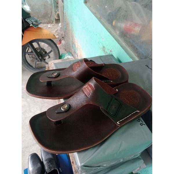 sandal carvil pria kulit asli dewasa laki cowo casual keren kekinian original terbaru warna coklat hitam Tan size 38-39-40-41-42-43 stok ready 100%