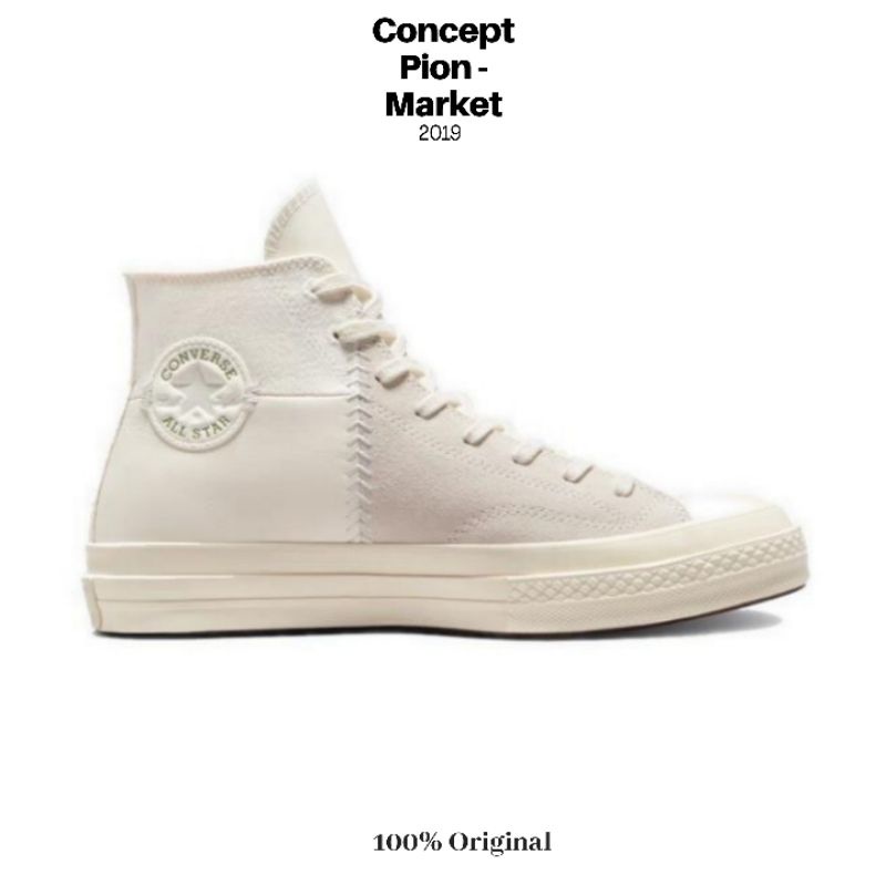 leather silver converse