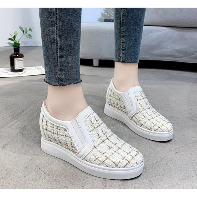 [DUNIA FASHION] Sepatu Slip On Wedges Wanita Sepatu Korea Style Import premium quality DF 580