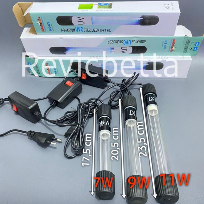 Lampu UV aquarium 7W 9W 11W Nikita Star Lampu Filter Pembuh bakteri virus jamur pada ikan