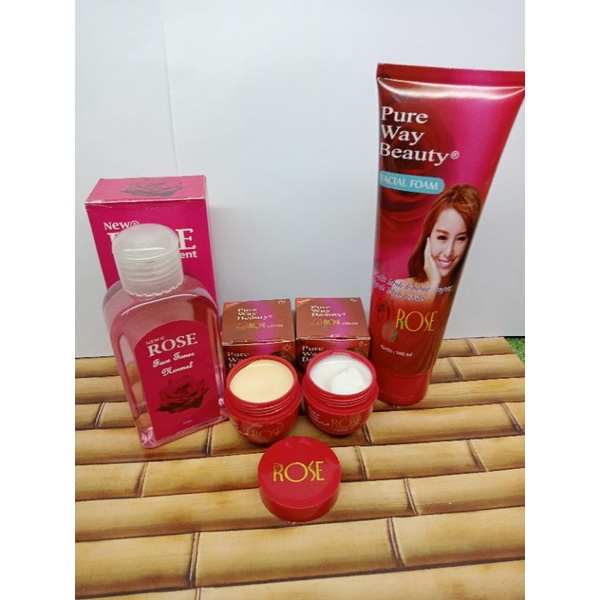 PAKET CREAM ROSE PURE WAY BEAUTY 4in1 BPOM