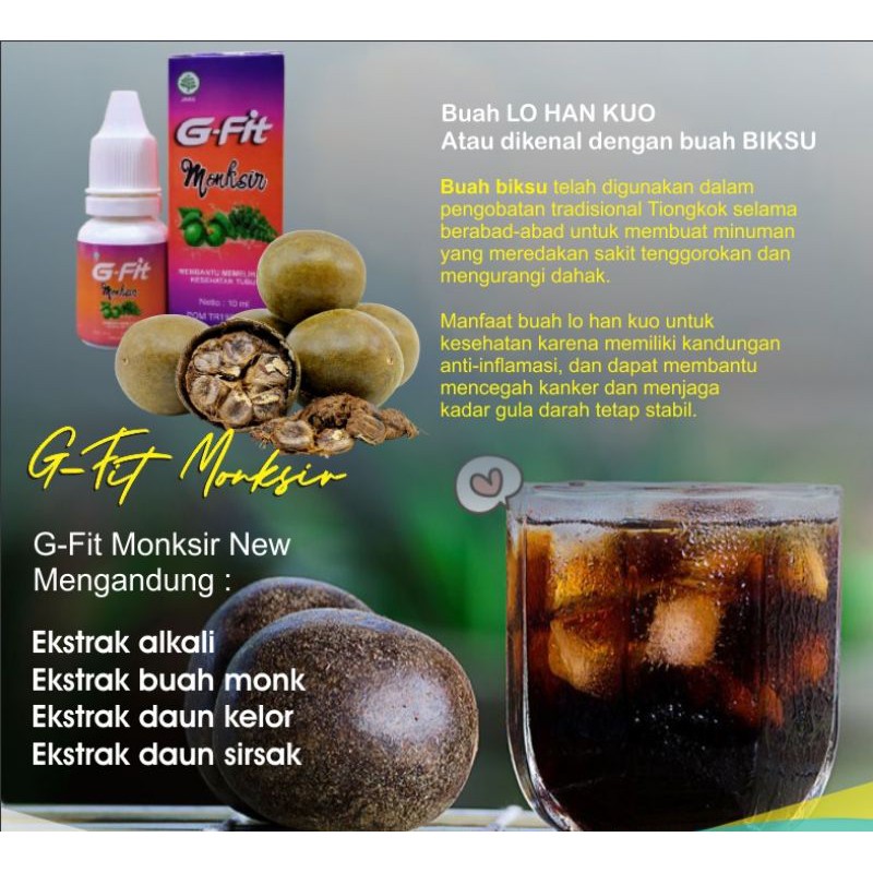 G-Fit Monksir Perbotol 10 ml untuk mencegah kanker