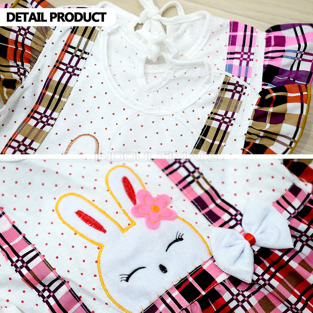 TRS-122 Dress Bayi Perempuan + FREE Bando PLANET KIDZ Dress Rok Bayi Baju Rok Terusan Bayi Pakaian Bayi Perempuan Dress Bayi Pesta Motif Lucu