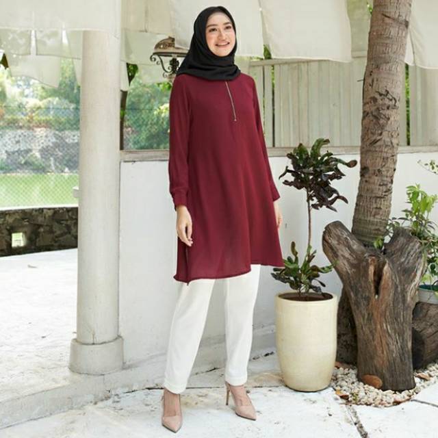 HEAVEN LIGHTS DAILY TUNIK L MAROON