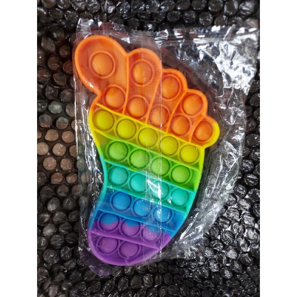 POP IT BENTUK-BENTUK MAINAN ANAK IMPOR-KAKI Rainbow