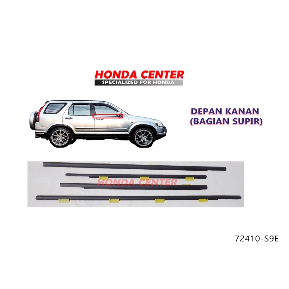 pelipit karet kaca luar honda crv gen2 tahun 2002 2003 2004 2005 2006