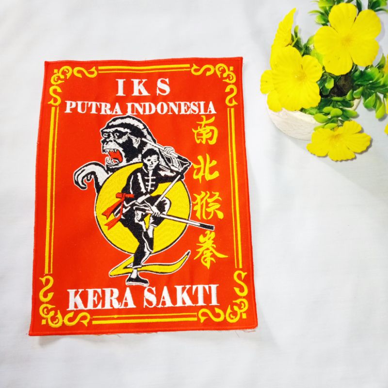 bed punggung Iks Pi bordir