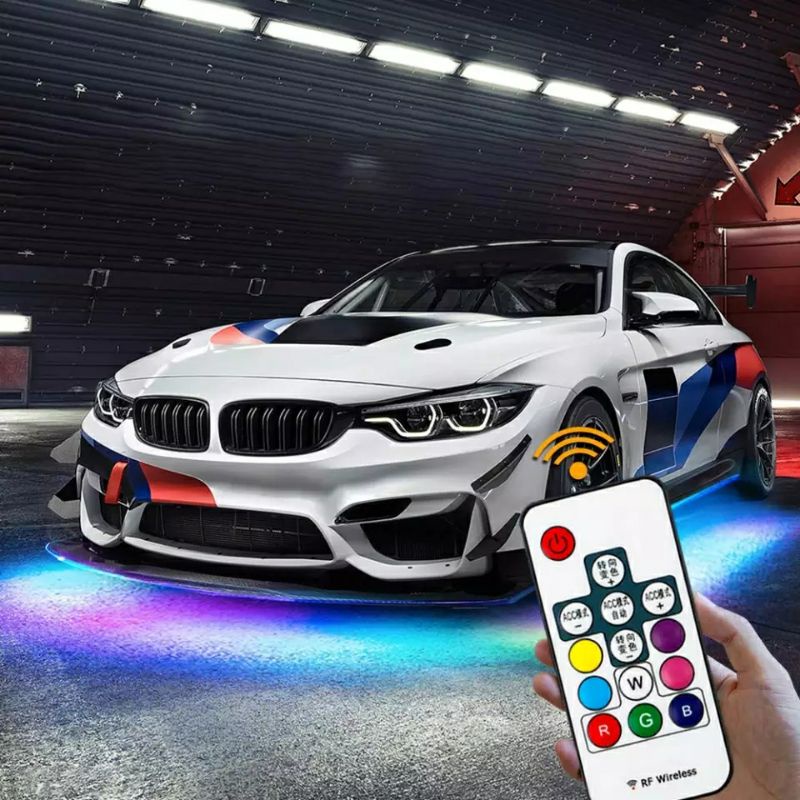 lampu alis rgb/led alis motor mobil remote control wireless rgb