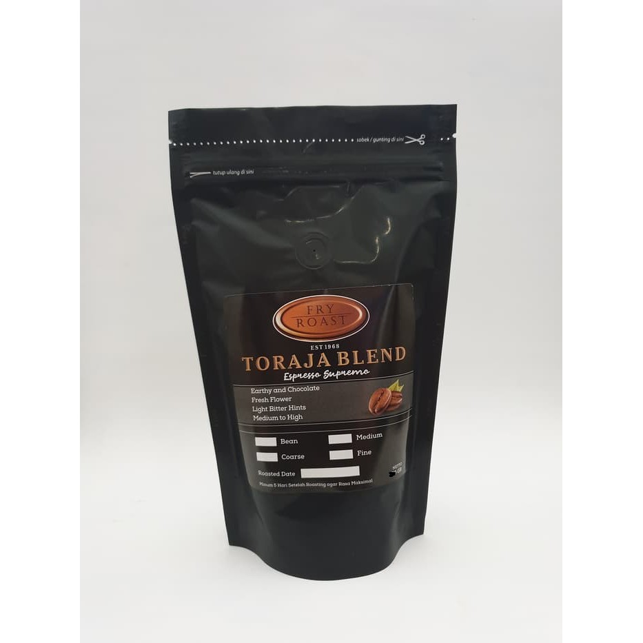 

KOPI TORAJA BLEND ESPRESSO SUPREMO 500 GRAM BIJI DAN BUBUK
