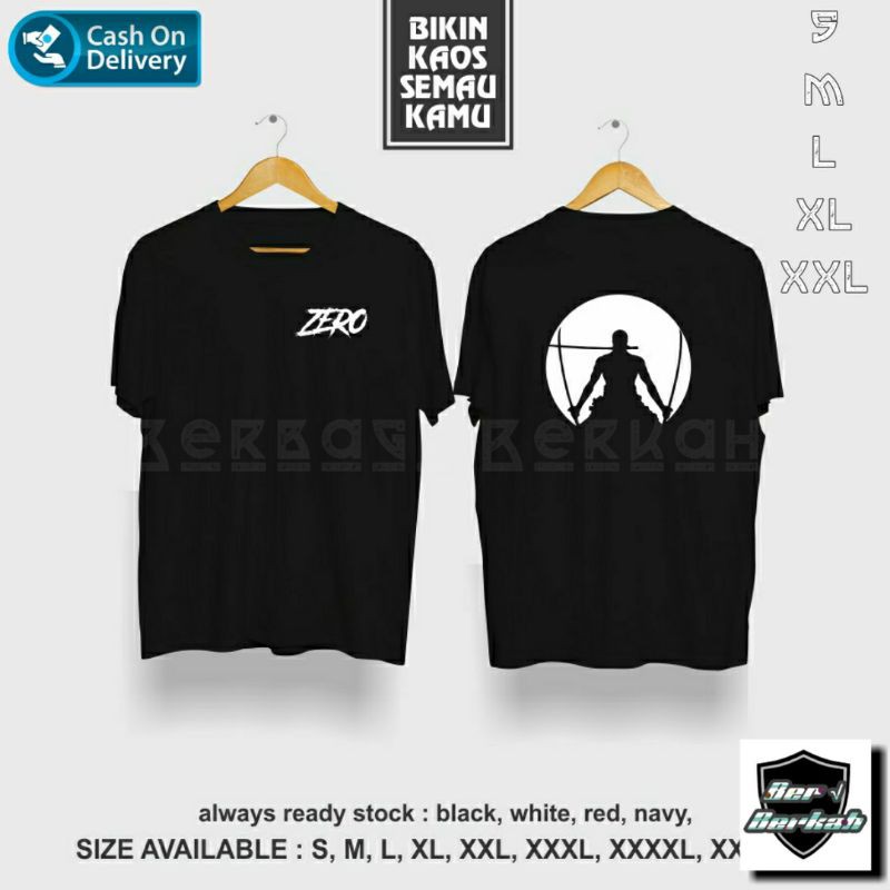 Kaos Anime Onepiece Zoro | Kaos Onepiece Zoro | Baju Anime Onepiece Zoro