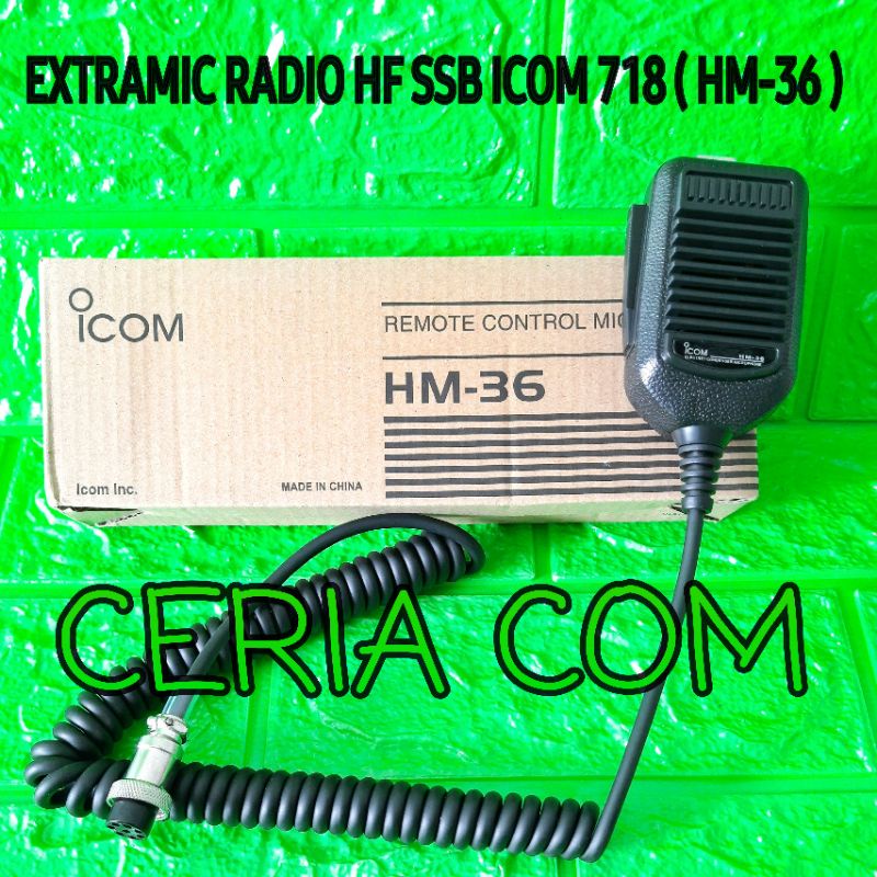 EXTRAMIC RADIO SSB ICOM 718 MICROPHONE  ICOM HM36 / EXTRA MIC HF RADIO ICOM 718 IC 756 PRO MIC HM-36