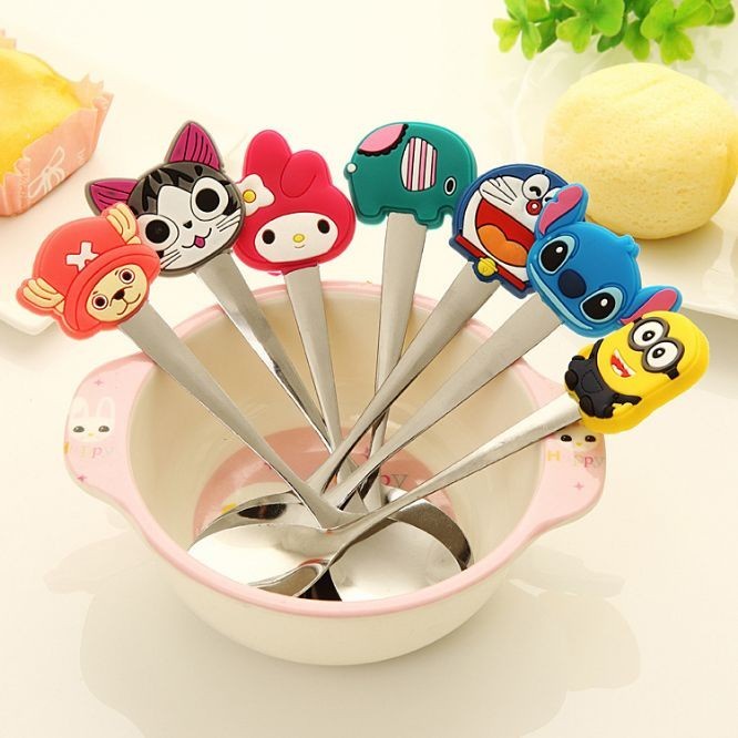 Tea Spoon Stainless Steel - Sendok Teh Karakter Kartun Lucu Imut