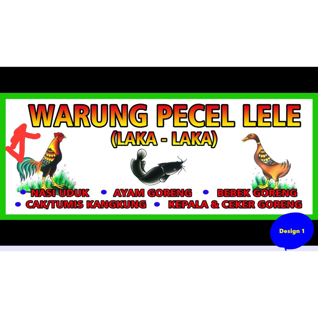 Spanduk Kain Pecel Lele Seafood Nasi Goreng Dan Warung Makan 100cm X 100cm 1x1 Meter Shopee Indonesia